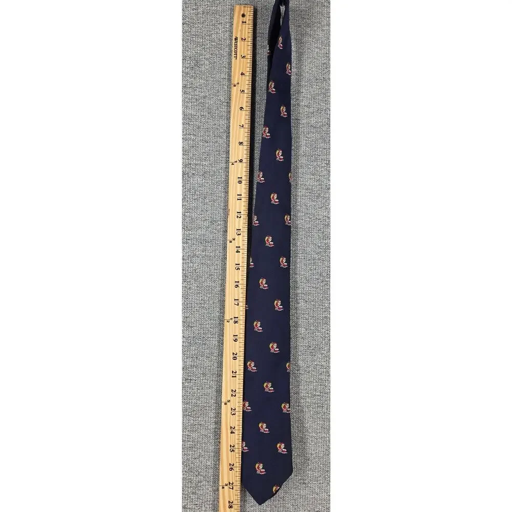 BROOKS BROTHERS MAKERS MEN'S BLUE ALL SILK SANTA SLEIGH HOLIDAY TIE 4